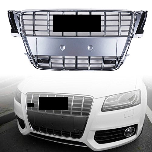 MotorFansClub Front Grill Upper Bumper Grille for Audi A5 S5 B8 8T 2008-2012 with RS Style