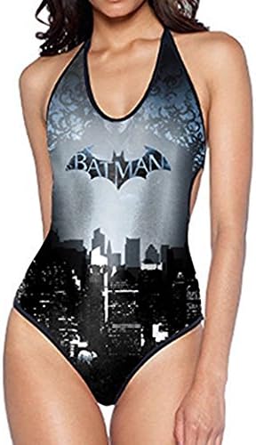 O&W Fashion 3D Digital Print Deep V Halter One-piece Swimsuit