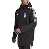 adidas Men's Condivo 22 Stadium Parka, MLS Soccer Vancouver Whitecaps, Black