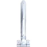 16in Offset Trailer Door Hinge, Metal Strap Hinge for Cargo Utility RV | for trailer side doors. Zinc-plated steel, sturdy build for cargo and utility trailers.