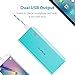 ROMOSS Sense 4 10400mAh Power Bank, 2-Port External Battery Packs Portable Charger with 2.1A / 1A Output Power LED Indicator for iPhone 7 / 7Plus, iPad, Samsung Galaxy S7 and More - Blue