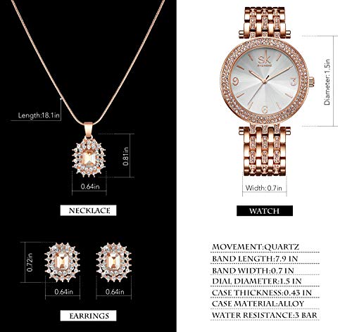 5 Quartz+Watches+Earring+Necklace+Christmas