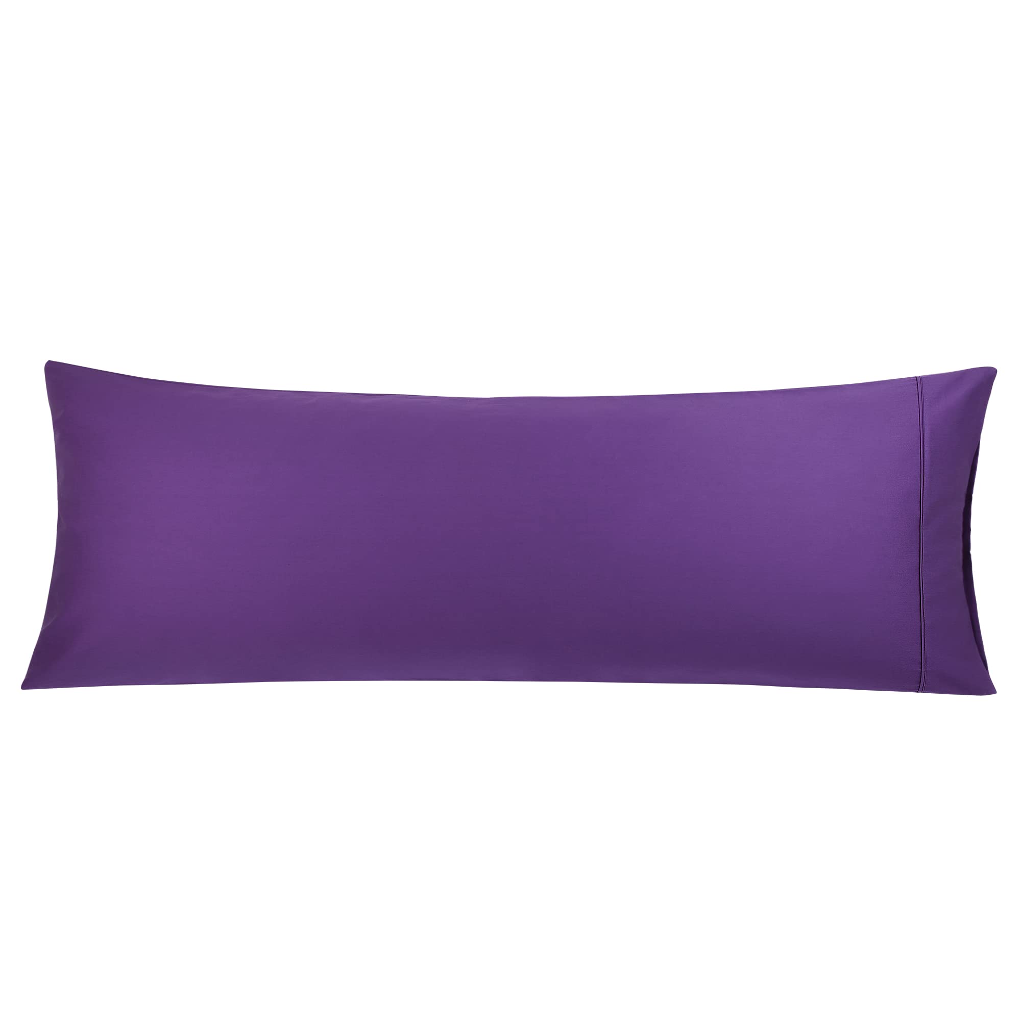 PiccoCasa Body Pillow Cover Super Soft Cotton Bolster Pillow Covers for Full Body Pillow, 1PCS Body Pillow Case with Zipper Closure for Adults 20"x54"/ 4.6ft Grape