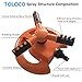 Lawn Sprinkler, TOLOCO Garden Automatic 360 Degree ABS Rotation Spray Nozzle Watering Head Three Arm Water Sprinklers (Orange)