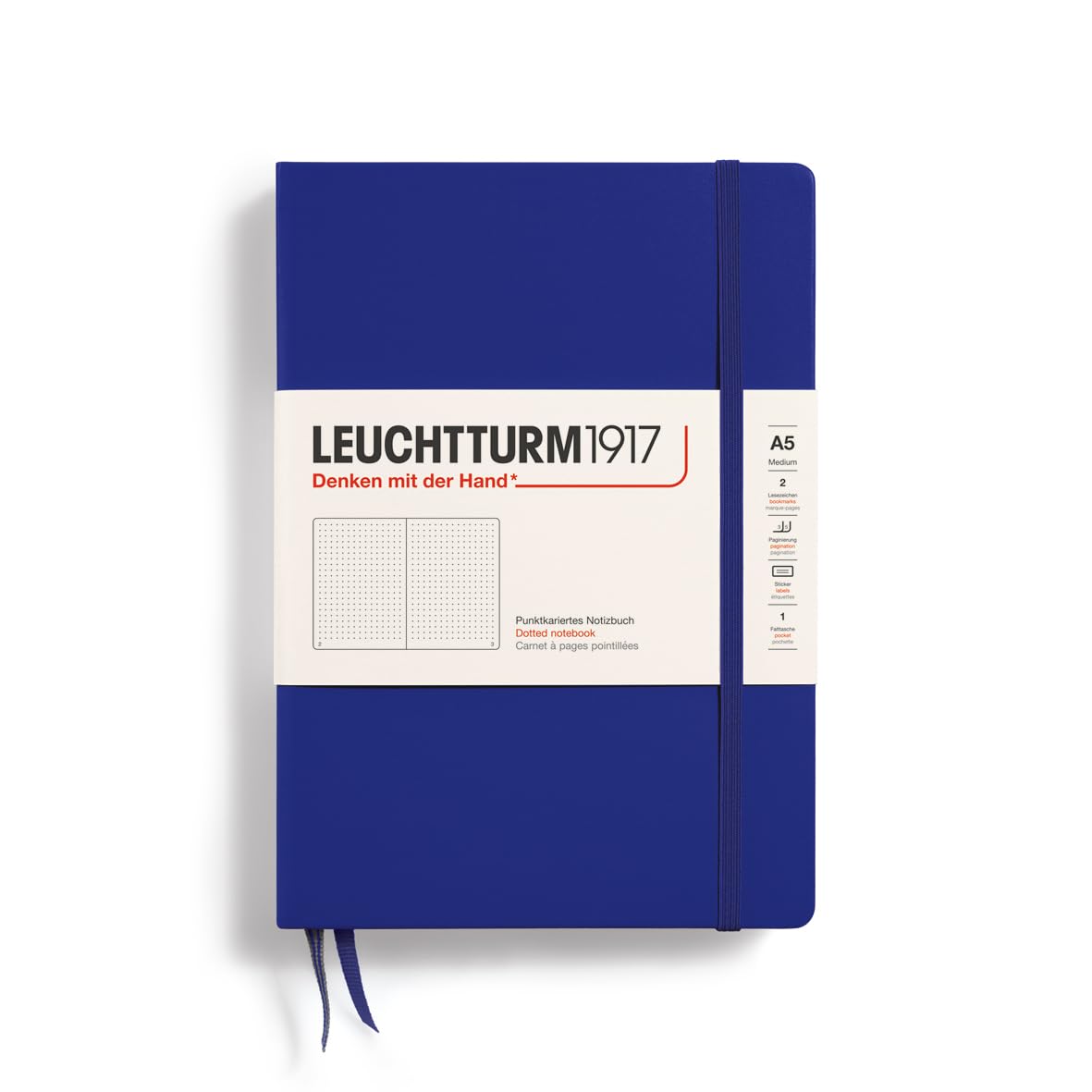 LEUCHTTURM1917 369792 Notebook Medium (A5), Hardcover, 251 Numbered Pages, Ink, Dotted — image 1