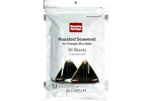 KOREAC_ Myungga [50 Sheets] Seaweed Wrappers for Triangular Onigiri Rice Ball (50sheets), Korean laver (Gim)_Made in Korea
