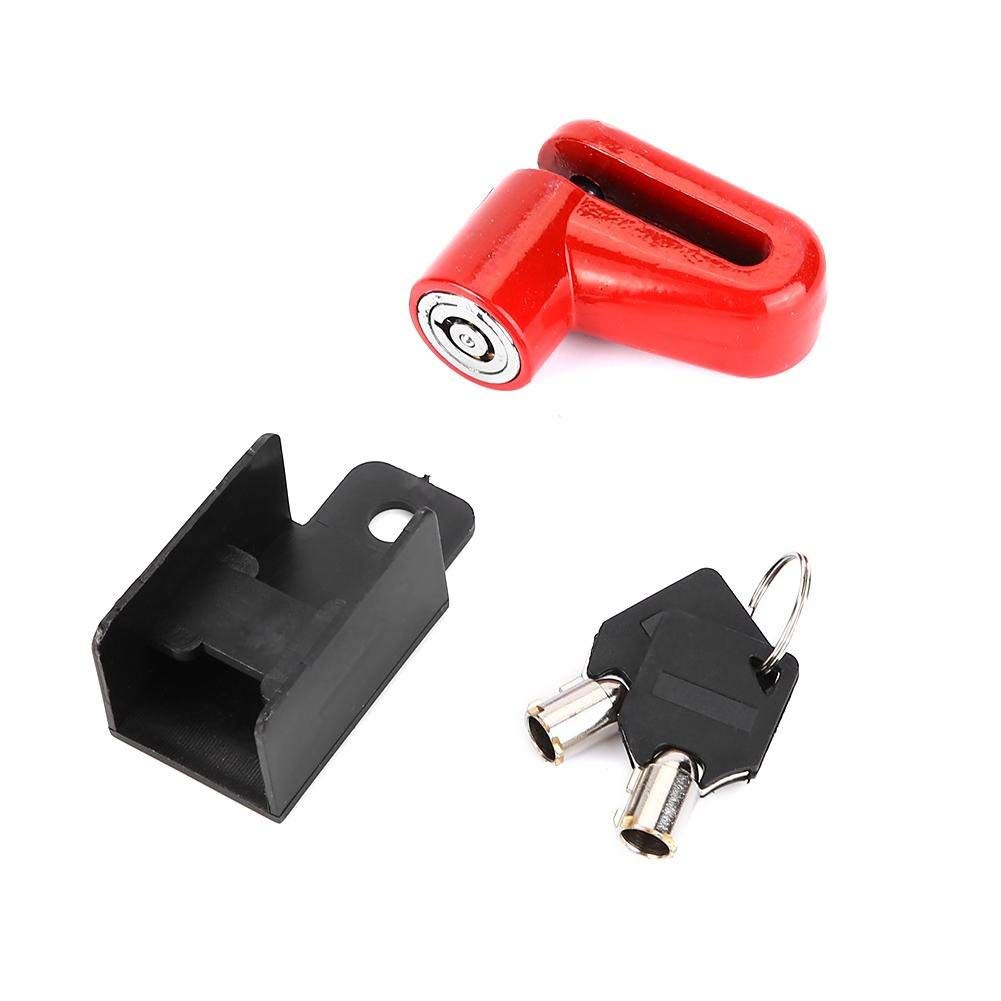 Alomejor Bike Anti-theft Lock Lock Steel Disc Brake Lock Waterproof for Bike Cycling Rotor Wheel Lock(Red)