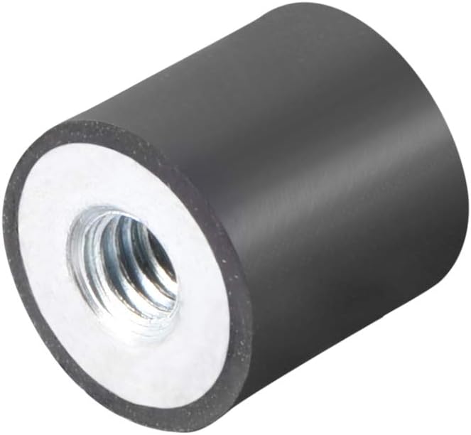 sourcing map 10 x 10mm M4 Thread Female Rubber Mounts,Vibration Isolators,Replaces Anti Vibration Pads Flat Silentblock Base Block 8pcs