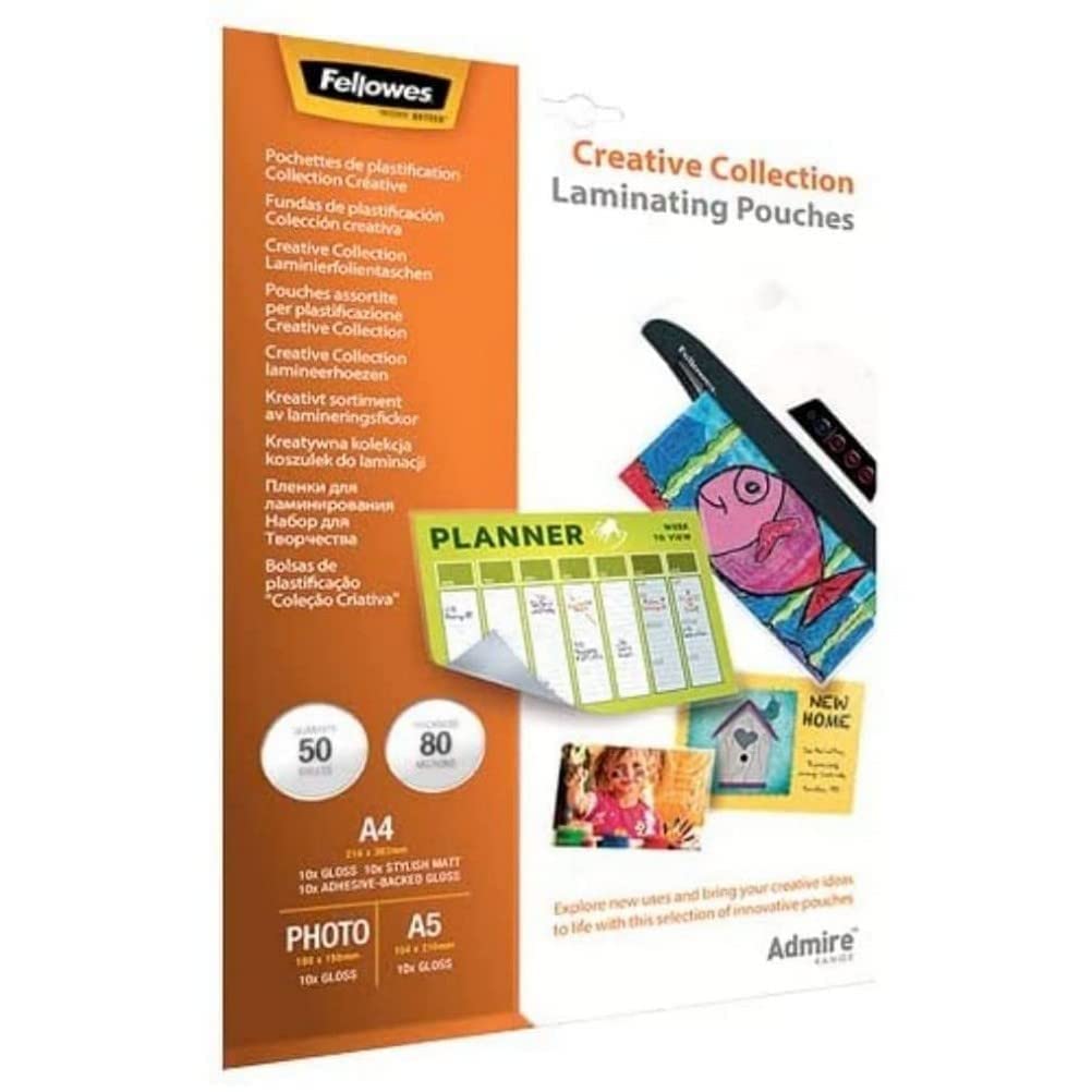 Fellowes Admire Creative Collection Laminating Pouch (Pack of 50)