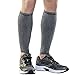 Zensah Running Leg Compression Sleeves - Shin Splint, Calf Compression Sleeve Men and Women (Heather Grey, Small/Medium)
