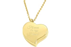 PILL THING Amour Heart Pill Necklace - Polished Heart Locket with Strong Magnetic Closure - Medication Necklace - Keep Your Medication Securely with You at All Times - 26 Inch Chain