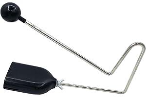 TUOREN Vibra Slap Percussion Instrument Rattling Sound Effect Plastic Handheld Vibraslap Musical Instrument for Musicians, Bands or Studios (Black)