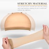 MORGLES 8pcs Nude Wig Caps Stretchy Breathable One Size Fits All view 4
