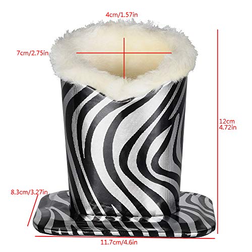 Molshine Desktop Upright Eyeglasses Spectacles Glasses Holder Stand Case-Soft Plush Lining (Black) - Thumbnail 3