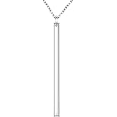 Alphm Long Chain Vertical Bar Y Necklace S925 Sterling Silver Pendant for Women Statement Jewelry