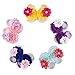 Voberry Baby Infant Girl's Barefoots Sandals Flower Bow Foot Flower (Blue)