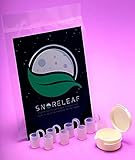 SnoreLeaf® Ultimate Snore Relief Miracle with U-Quiet Medical Grade Silicone that includes 4 Comfortable Sizes plus a 1 Year Guarantee (Bonus Travel Case & Sleep eBook Included)