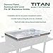 TITAN GREAT OUTDOORS Ash & Ember Griddle Cover Fits 36in Blackstone Grill, Waterproof Diamond Plated Lightweight Aluminum Flat Top Griddle Guard Cover with Handle