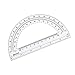 eBoot 12 Pack Plastic Protractors 180 Degrees, 6 Inches, Clear