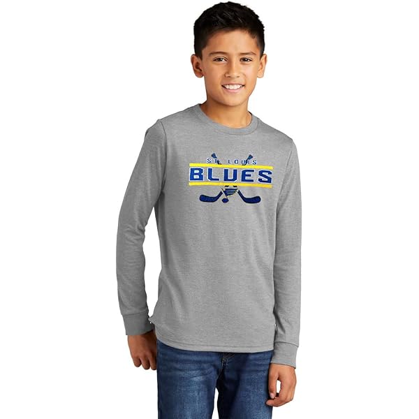 Outerstuff St. Louis Blues Youth Long Sleeve T-Shirt – Bonus Time Team Logo Tee For Young Hockey Fans 10 thumbnail image