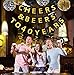 Gold Glittery Cheers & Beers to 40 Years Banner,Poms,Sparkling 40 Hanging Swirls Kit for 40th Birthday Party 40th Anniversary Decorations Favors Supplies