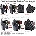 HQDA OWB Holster Fits Glock 17 31 G17 G31 (Gen 1-5) Handgun Paddle Holster with Tactical 360° Adjustable Outside Waistband Pistol Holder