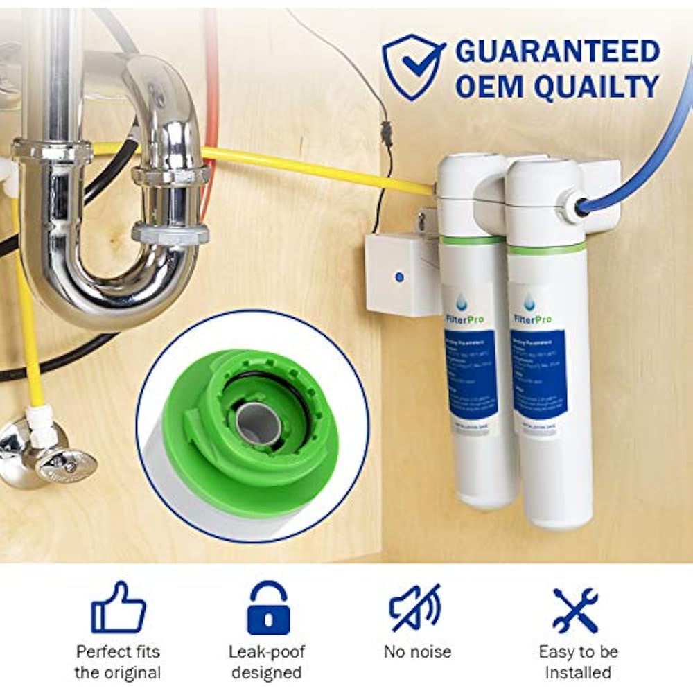 Dual Flow Drinking Water Replacement Filters Compatible GE FQK2J (2