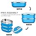 Spill Proof Dog Cat Travel Bowl Portable 304 Stainless Steel Multiple Layers Pet Water Food Storage Container with Invisible Handle for Pet Outdoor Traveling Raised Feeding (3 Layer)