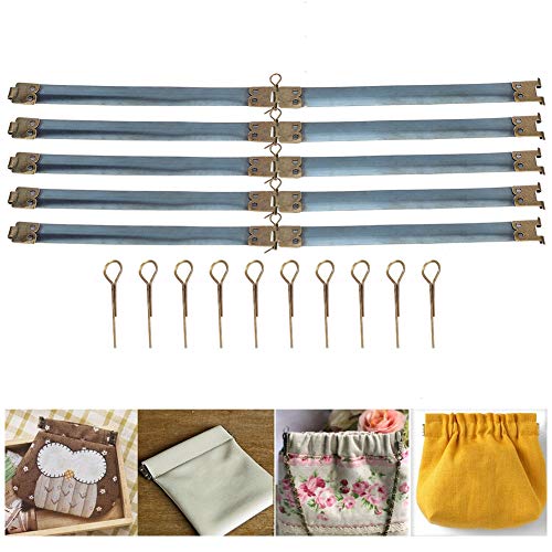 Cikonielf 10Pcs Metal Internal Flex Frames Closure Handbag Hinges Spring Clip Bag Kiss Clasp for DIY Craft Coin Purse Sewing Handcraft Accessories