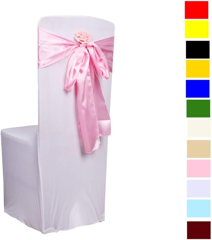 Best Pink Satin Chair Covers