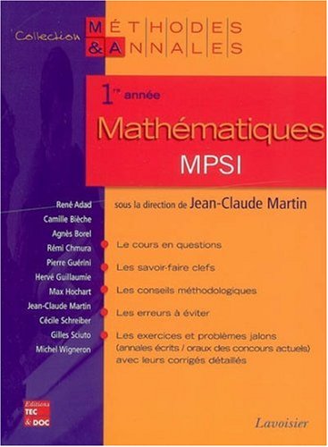 Mathématiques, 1ère année MPSI