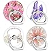 4-Pack Phone Ring Holder 360 Rotation Finger Stand Grip Kickstand for Smartphones and Tablets (Crystal Diamond)