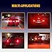 ANTLINE Newest 1157 LED Bulb Brilliant Red (2 Pack), 9-30V Super Bright 1600 Lumens 2057 2357 7528 BAY15D 52-SMD LED Lamps with Projector for Replacement, Work as Tail Brake Turn Signal Blinker Lights