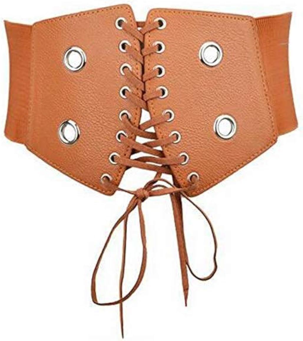 Coolweary Women's&Lady's Hot Elastic Stretch Waspie Wide Band Steampunk Underbust Waist Belt Corset