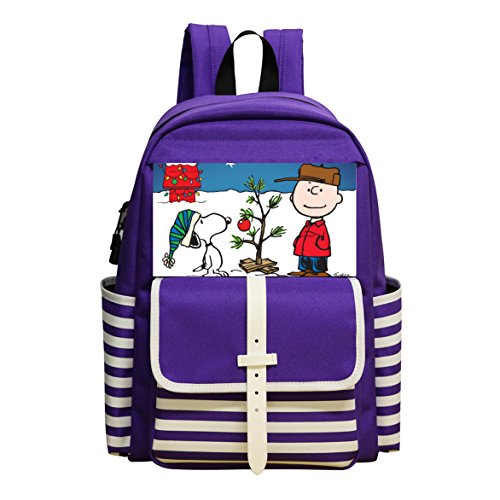 Charlie Brown And Snoo-py Children Backpack Student School Bag Teens Shoulder Handbag