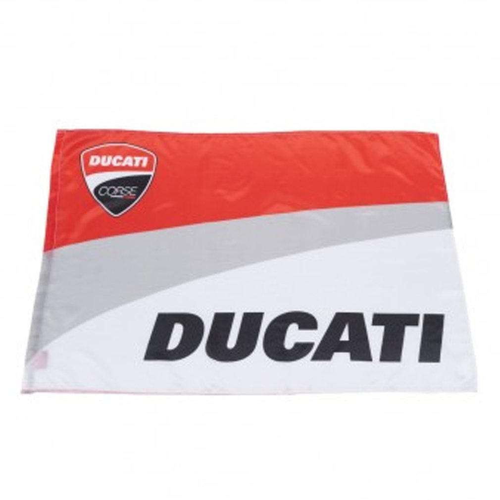 Bandiera Ufficiale Ducati Corse MotoGP - 140x90 Cm, 100% Poliestere