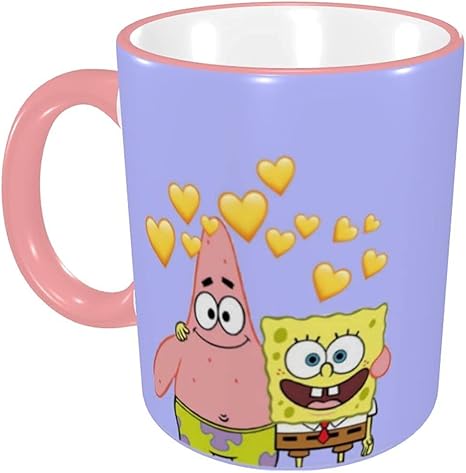 Amazon スポンジボブ 電子レンジ対応 330cc マグカップ コーヒーカップ 陶器 セラミック 耐高温 軽量 誕生日プレゼント おもしろい おしゃれ かわいい キャラクター レディース メンズ 子ども 子ども用コップ オンライン通販