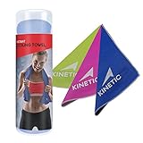 KINETIC Cooling Towel - Unique microfiber mesh design towel for INSTANT chilling sensation for Gym, Sports, Fitness, Yoga, Travel, Tennis, Fishing, Camping, Pilates. | 40 Inches long.