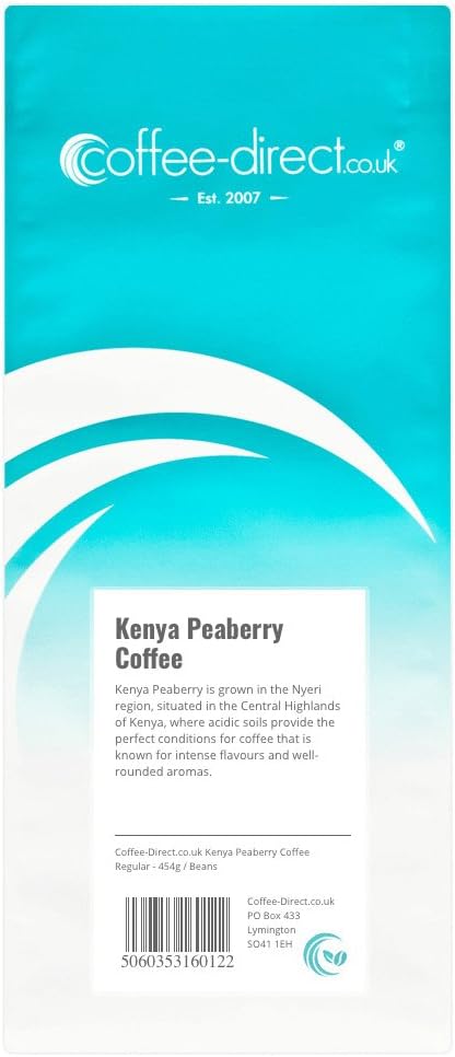 Coffee Direct Kenya Peaberry Coffee Beans 454 g
