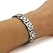 Trendsmax 11mm Mens Chain Flat Byzantine Silver Tone Stainless Steel Bracelet 7-11 inch