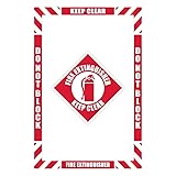 NMC Fire Extinguisher Keep Clear Walk-On Floor