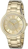 GUESS Women's Satinless Steel Crystal Accented Watch, Color: Gold-Tone (Model: U0637L2)