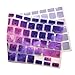 Dogxiong Romantic Purple Star Galaxy Universe Profile Pattern Texture Silicone Keyboard Cover Case Skin for MacBook Air 13 [No-Touch ID], Pro Retina 13 15 Inch [2015 Year or Older Version]
