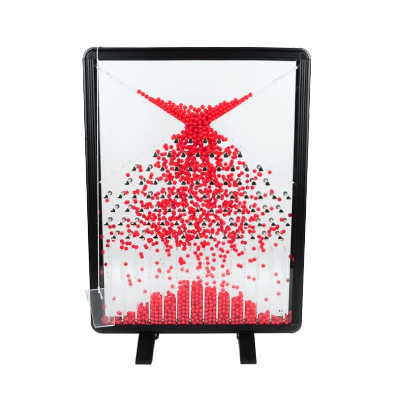 Photo 1 of Dalton Board/Galton Board, Effective Statistical Law Demonstration,Experiment Model for PhysicalSchool Laboratory Teaching Demonstration Teaching (Red)