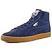Puma Mid Emboss Mixed Rubber Round Toe Suede Sneakers