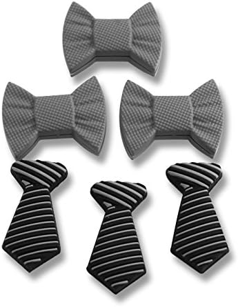 Tennis Vibration Dampener- Set of 6-Tennis Shock Absorber For Strings- Bow Tie and Tie for Tennis Racket. Stylish- Long Lasting &amp; Reliable- Perfect For Tennis Players