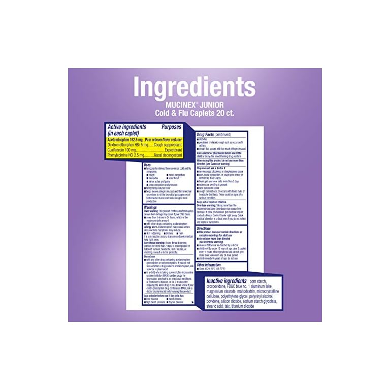 Nasal Decongestant, Cough Suppressant & Expectorant, Mucinex Junior
