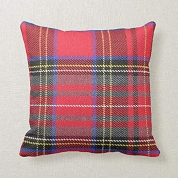 Amazon Com Celycasy Red Tartan Plaid Decorative Pillow Case
