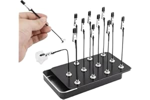 Metal Painting Stand Base Holder and 12PCS Magnetic Bendable Alligator Clip Sticks Set Modeling Tools for Airbrush Spray Hobb