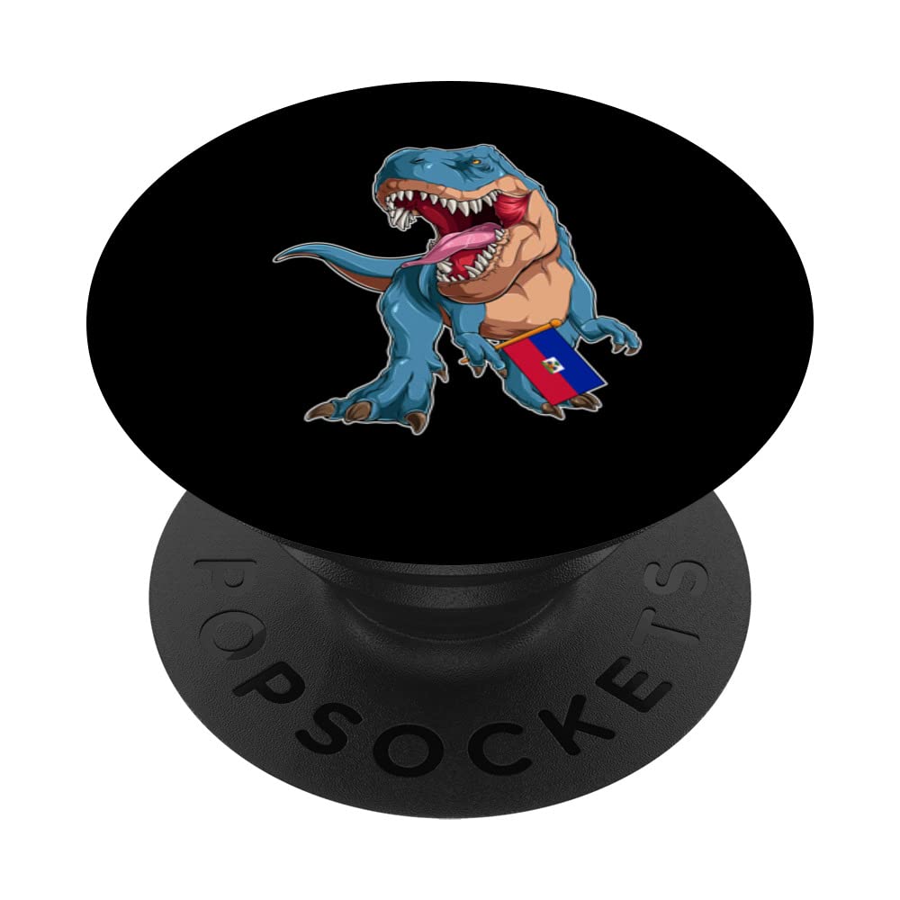 Haiti T-Rex Haiti Haitians PopSockets Swappable PopGrip
